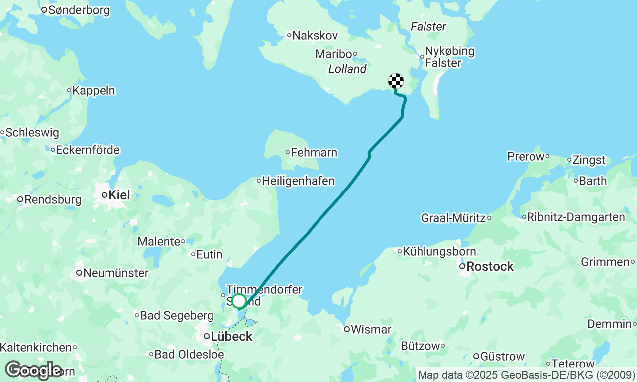 Trawemünde til Nysted
