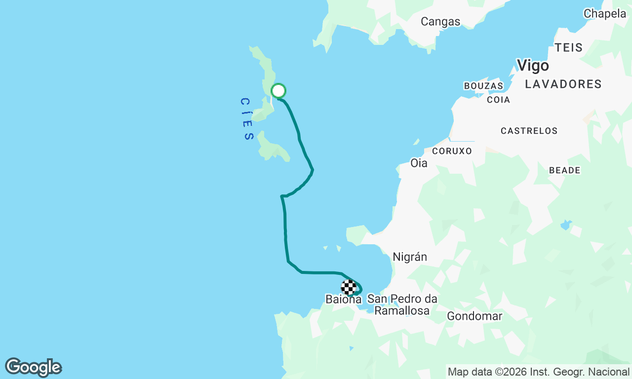 Isla de Cies to Baiona