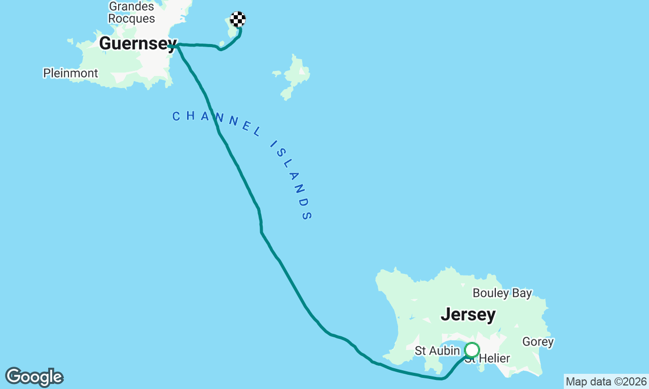 Jersey to Sark, Guernsey 