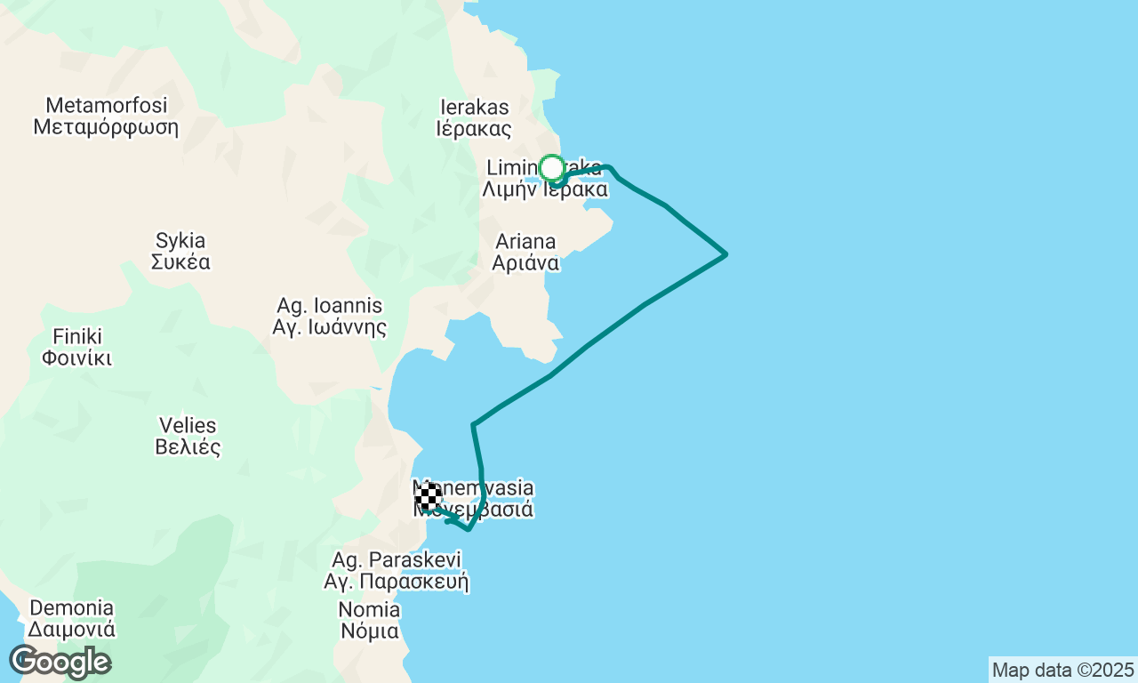 Gerakas to Monemvasia