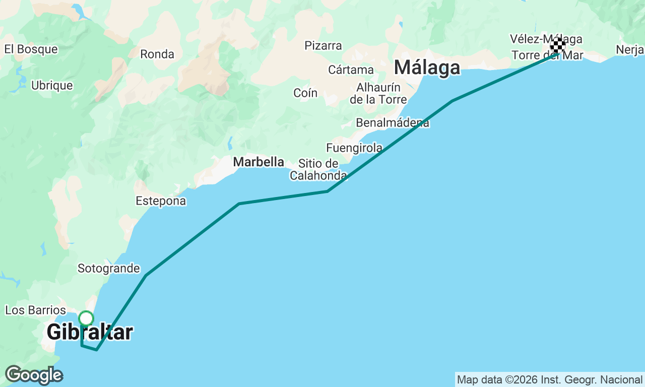 Delivery: Gib > Caleta de Velez 