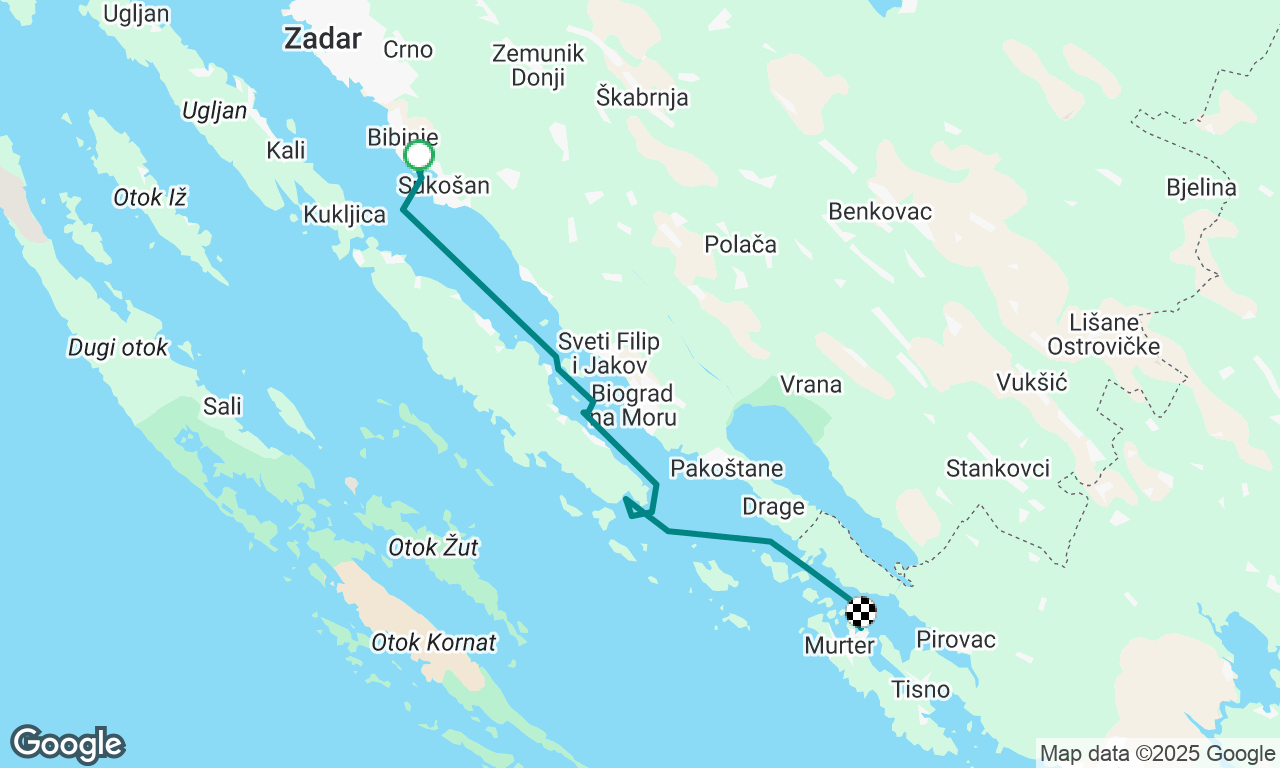 Croatia 2025 Day 1 - Sukosan to Marina Betina