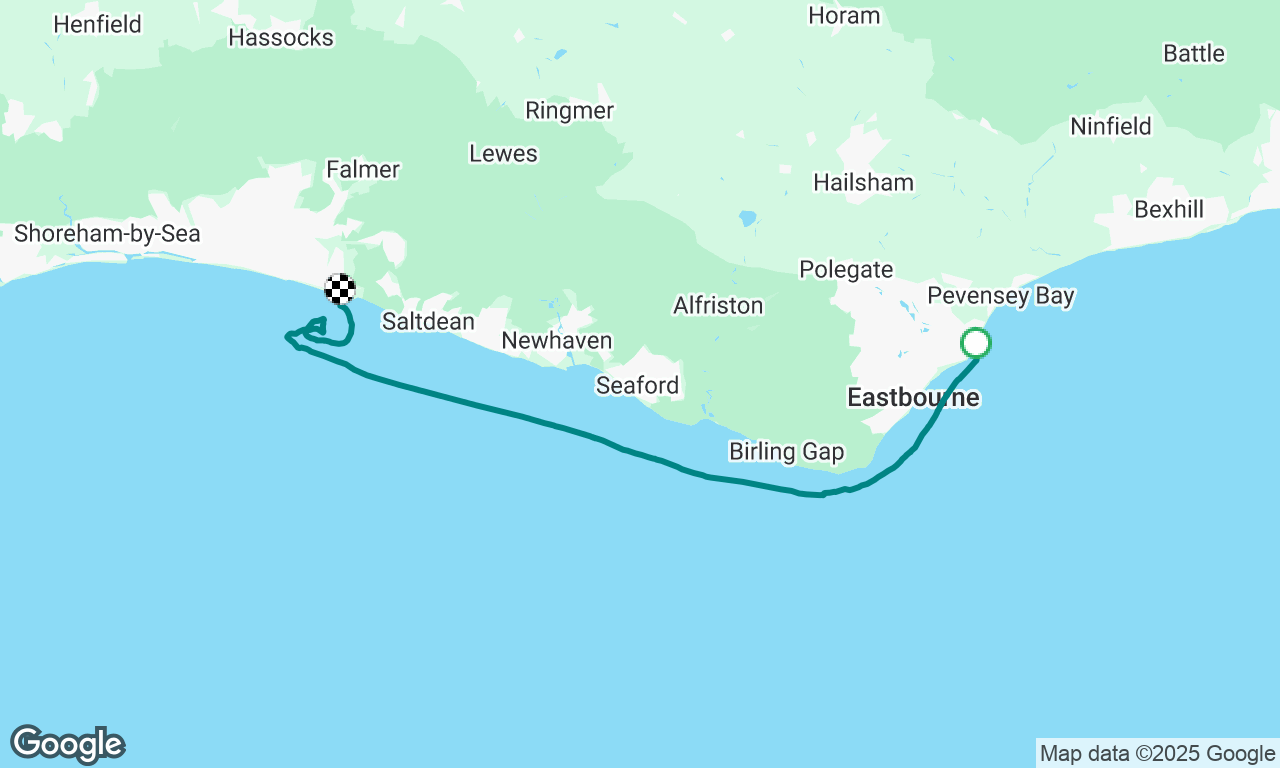 Eastbourne to Brighton, when the mast came down
