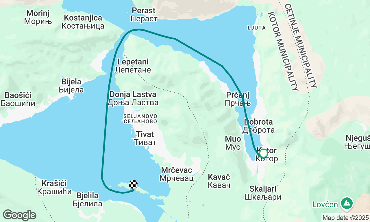 Kotor To Island Anchorage 