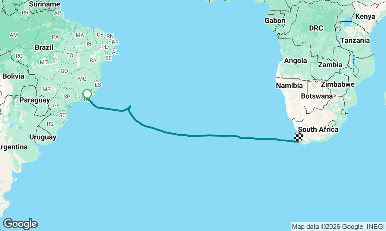 Rio to Cape Town