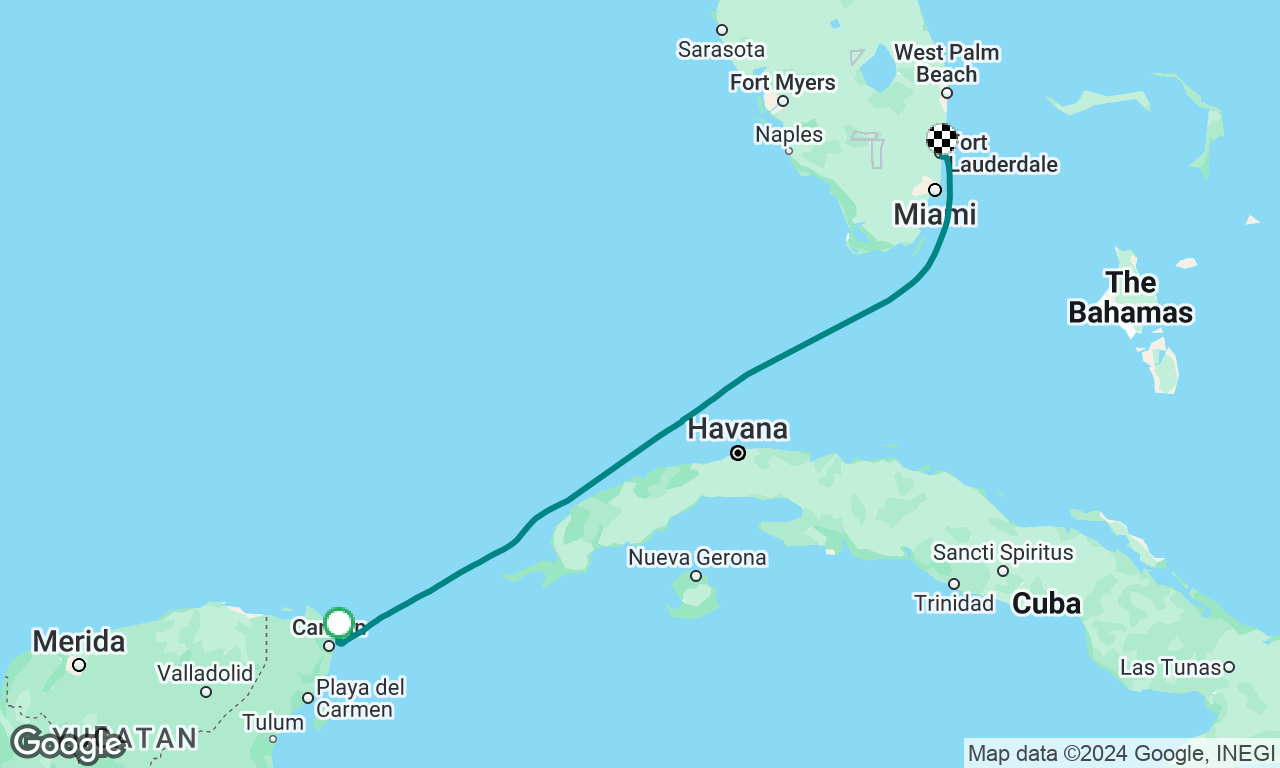 Yacht delivery final leg: Isla Mujeres to Ft Lauderdale 