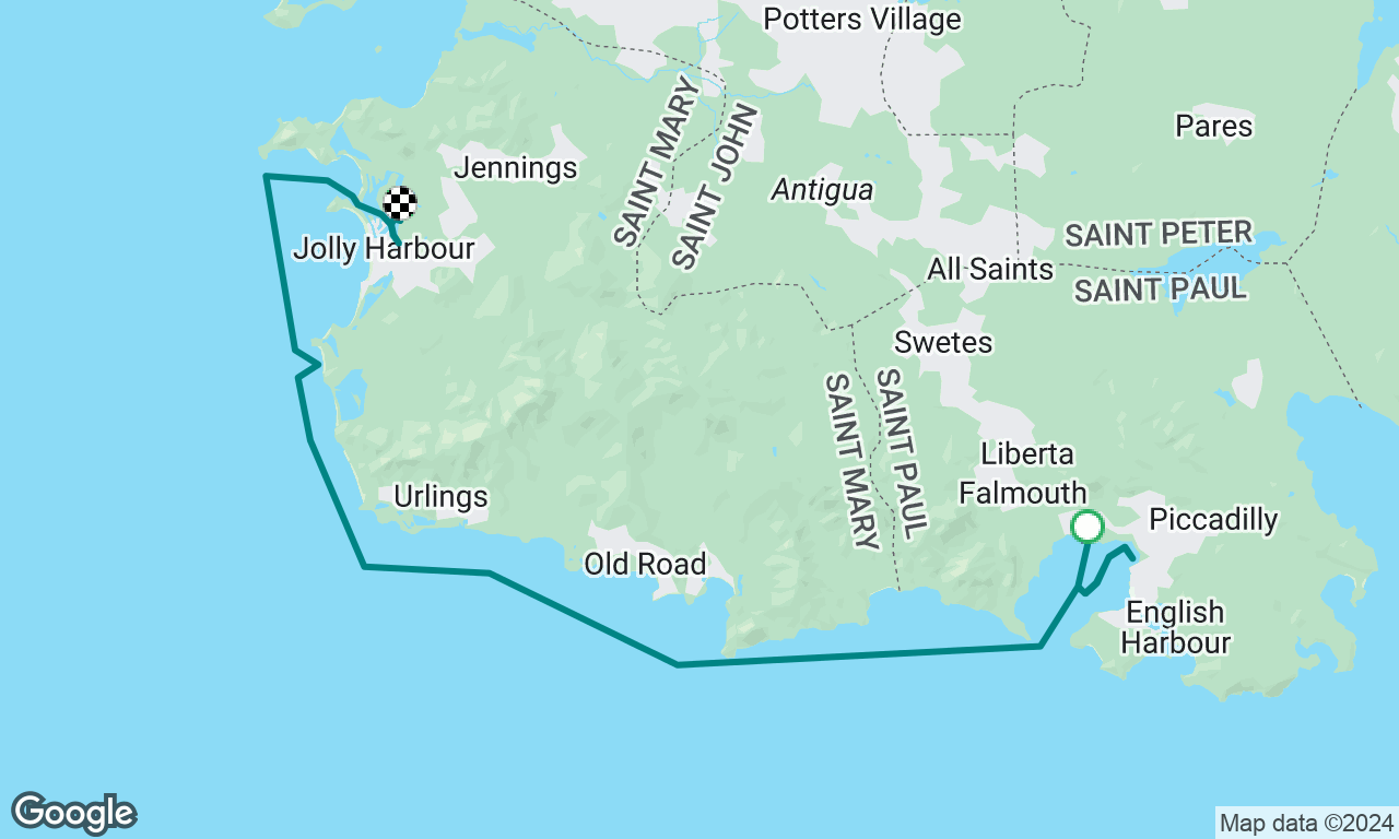 Falmouth Harbour to Jolly Harbour