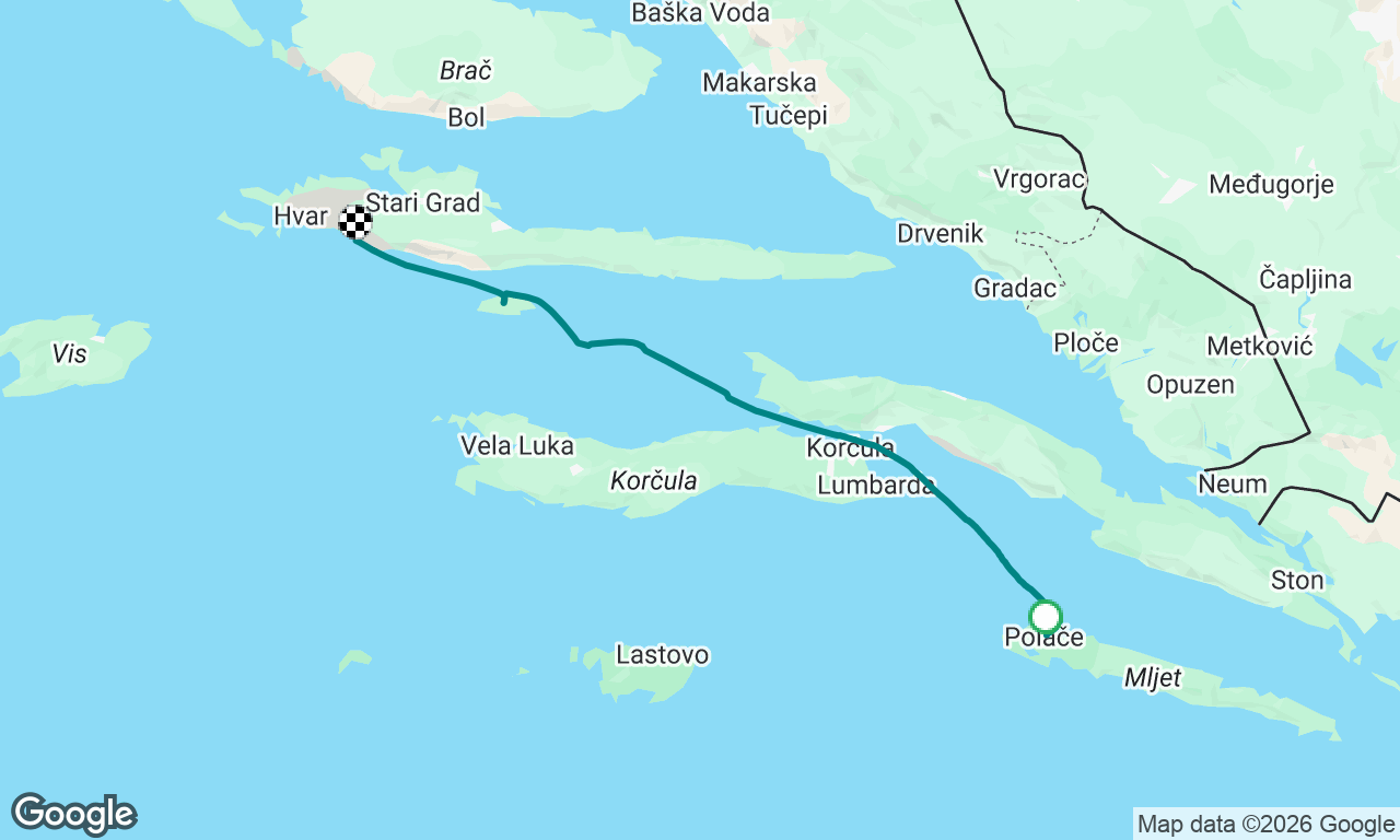 Mljet to Hvar