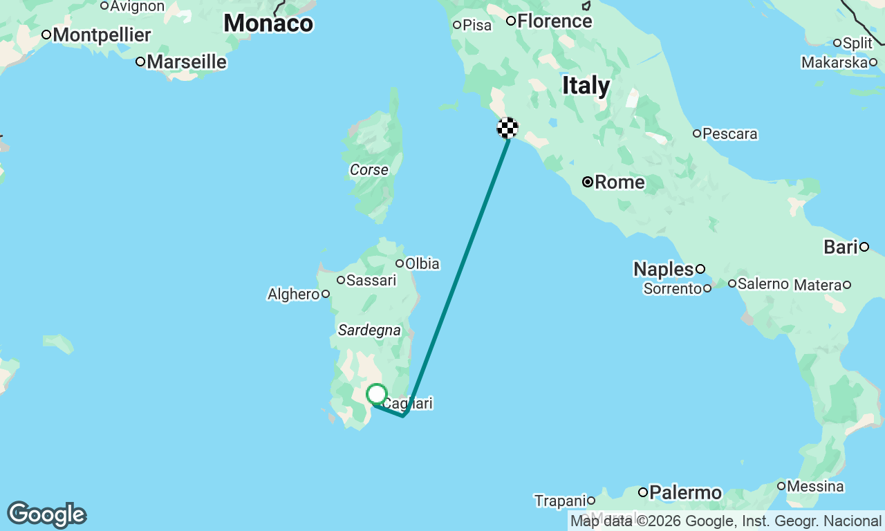 Trasferimento Cagliari - Cala Galera