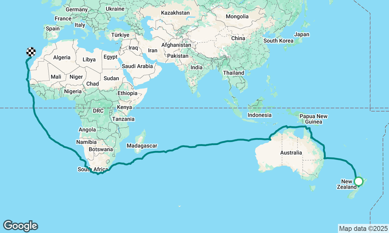 Half-circumnavigation on an old racing sailing boat ⛵️🌊