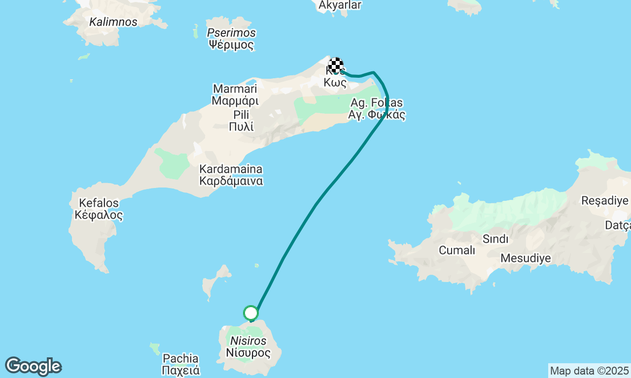 Pali to Nisyros (Amel 5th Amel Sail)