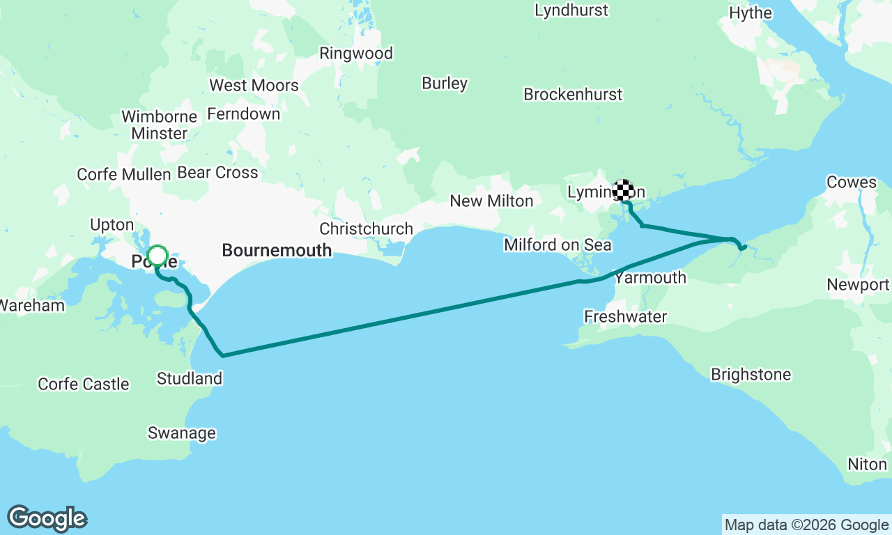 Poole (PQBH) to Lymington (Dan Bran)