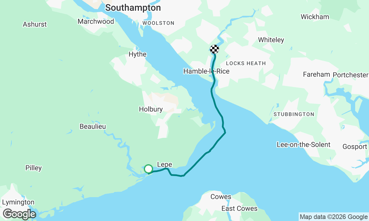 Overnight anchor on the Beaulieu River