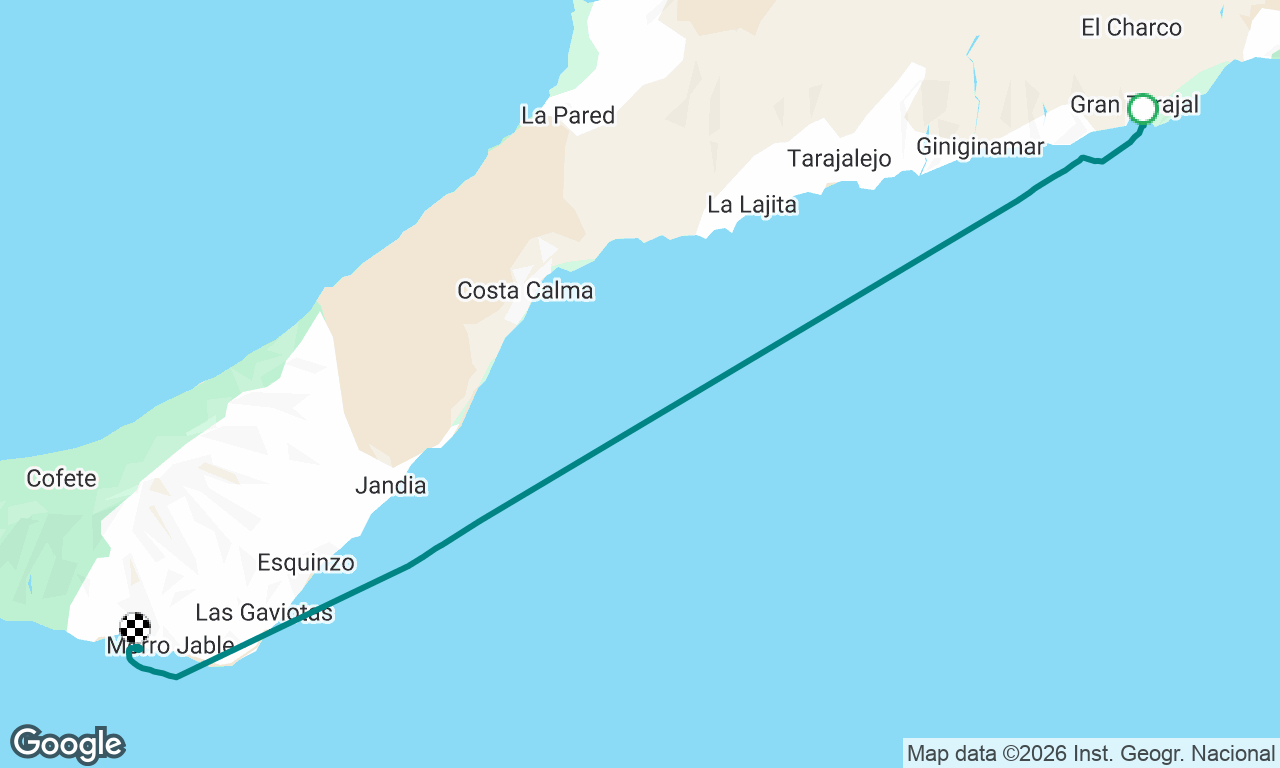 Playa de Grand Tarajal to Marina Jandia Morro Jabl