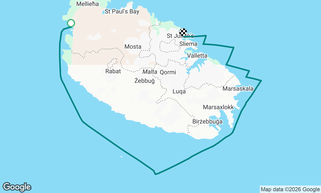 Golden Bay to Portomaso Anticlockwise