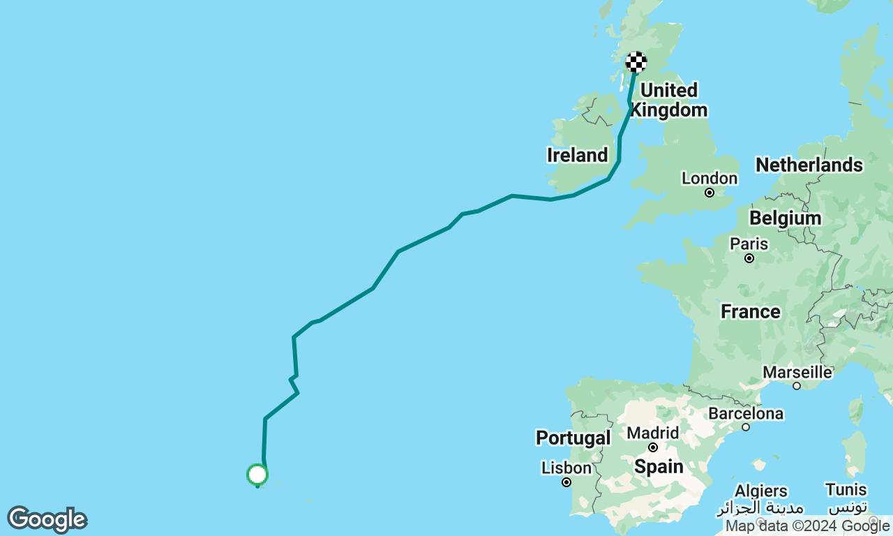 Horta Açores-Greenock Scotland, Oyster 485