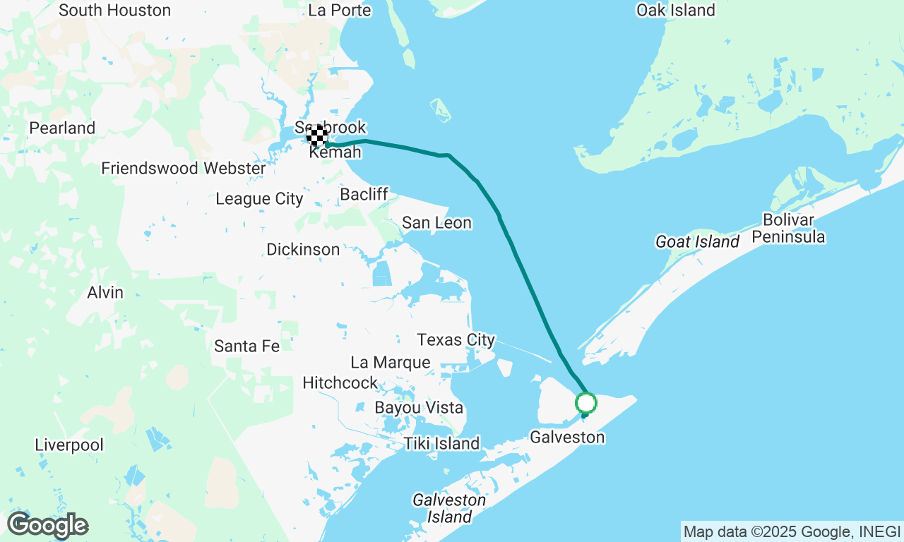 Galveston to Kemah HMR Return 2025