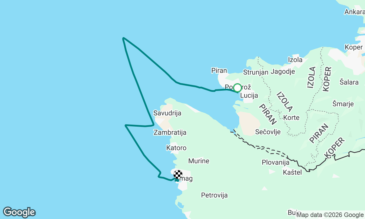 Portoroz, Slovenia - Umag, Croatia