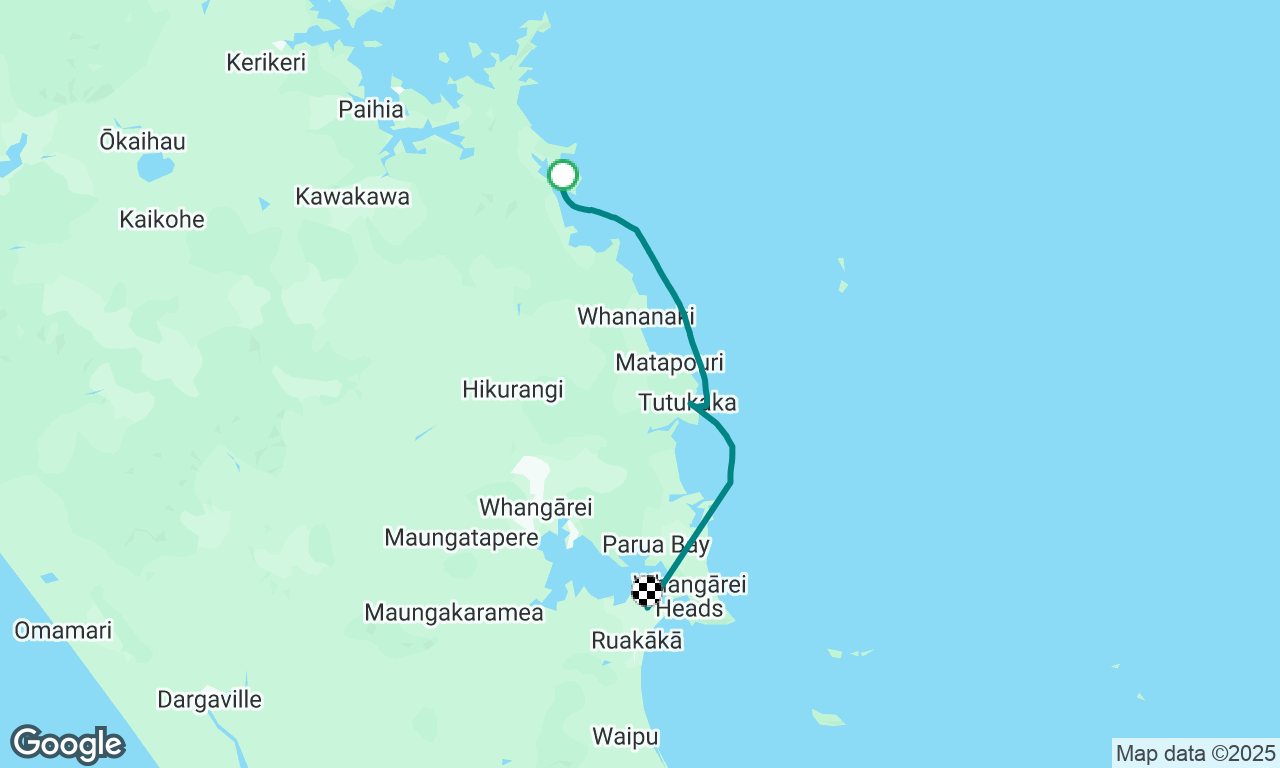 Whangaruru to Marsden Bay.