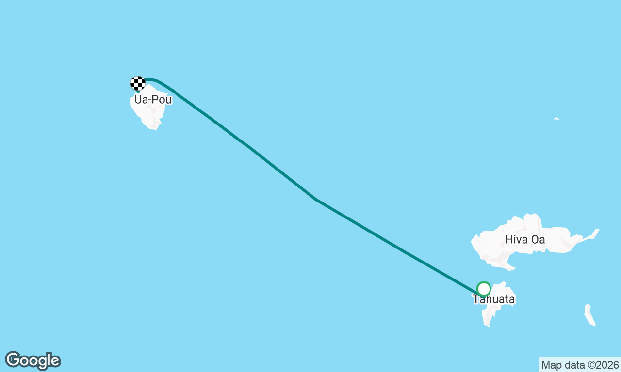 Tahuata to Ua Poa - manta ray bay to Pitons bay