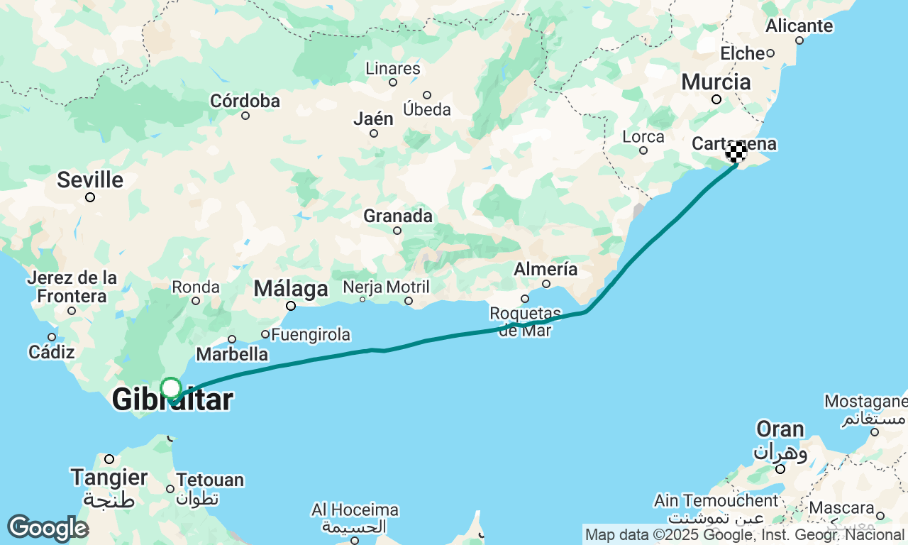 Gibraltar to Cartagena