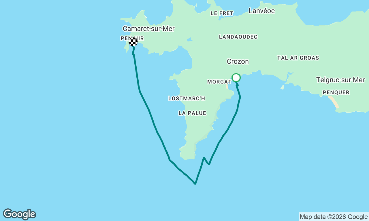 Back around Cap de la Chevre, but now on my own...