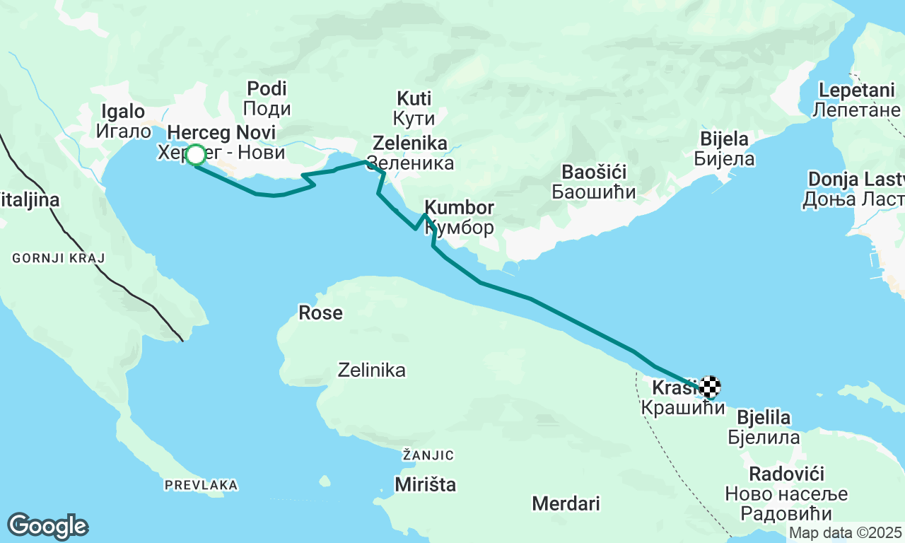 Herceg Novi to Krasic
