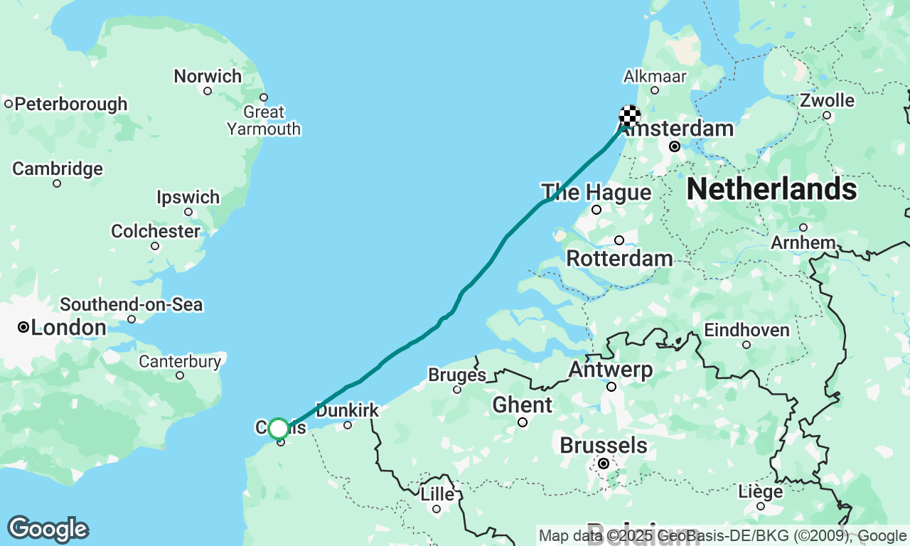 Calais, France to Haarlem, Netherlands 