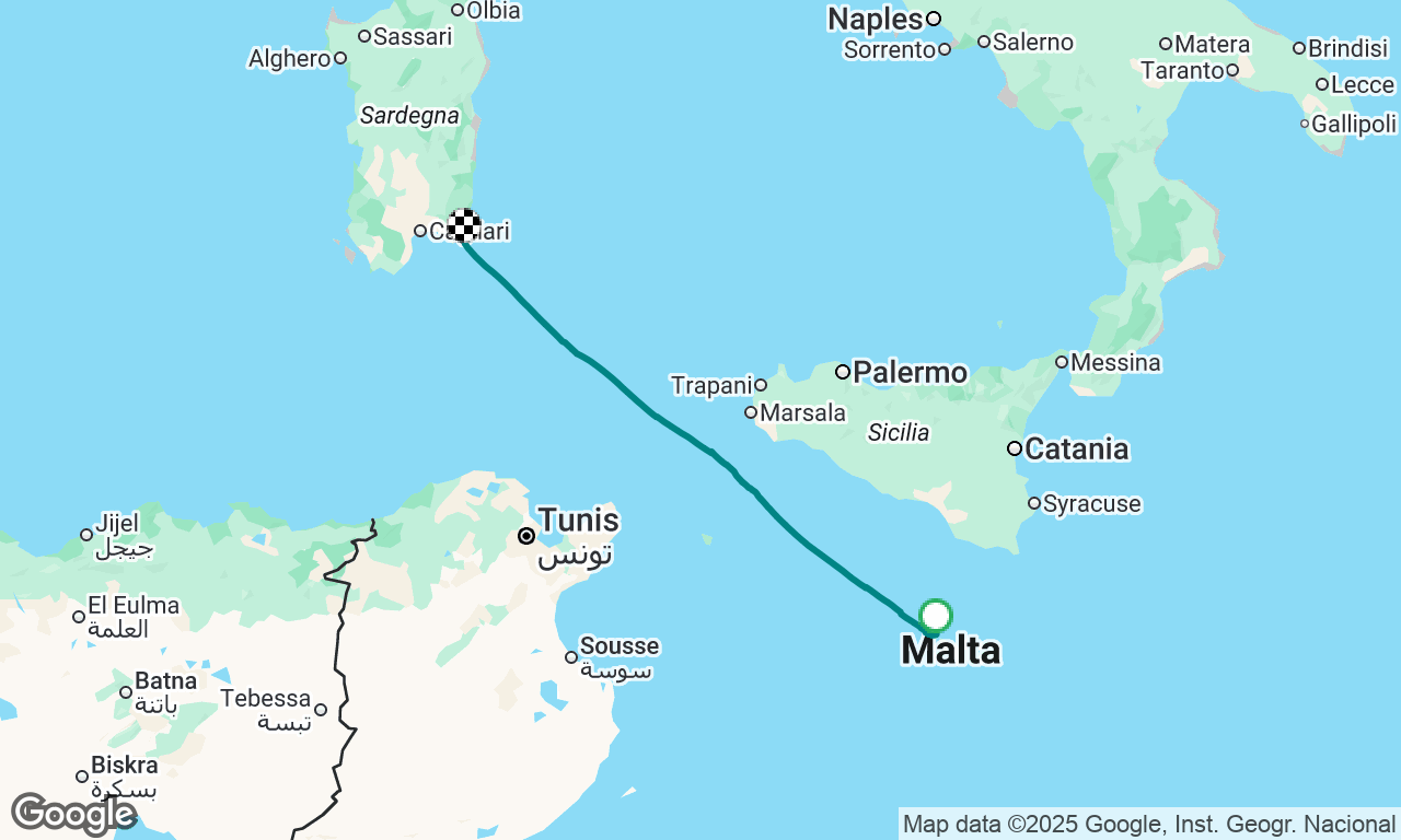 Malta to Sardinia