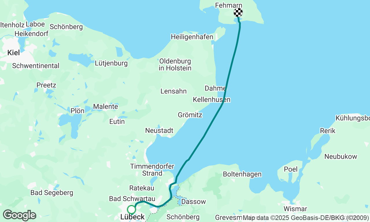 Lübeck til Fehmarn-Burg