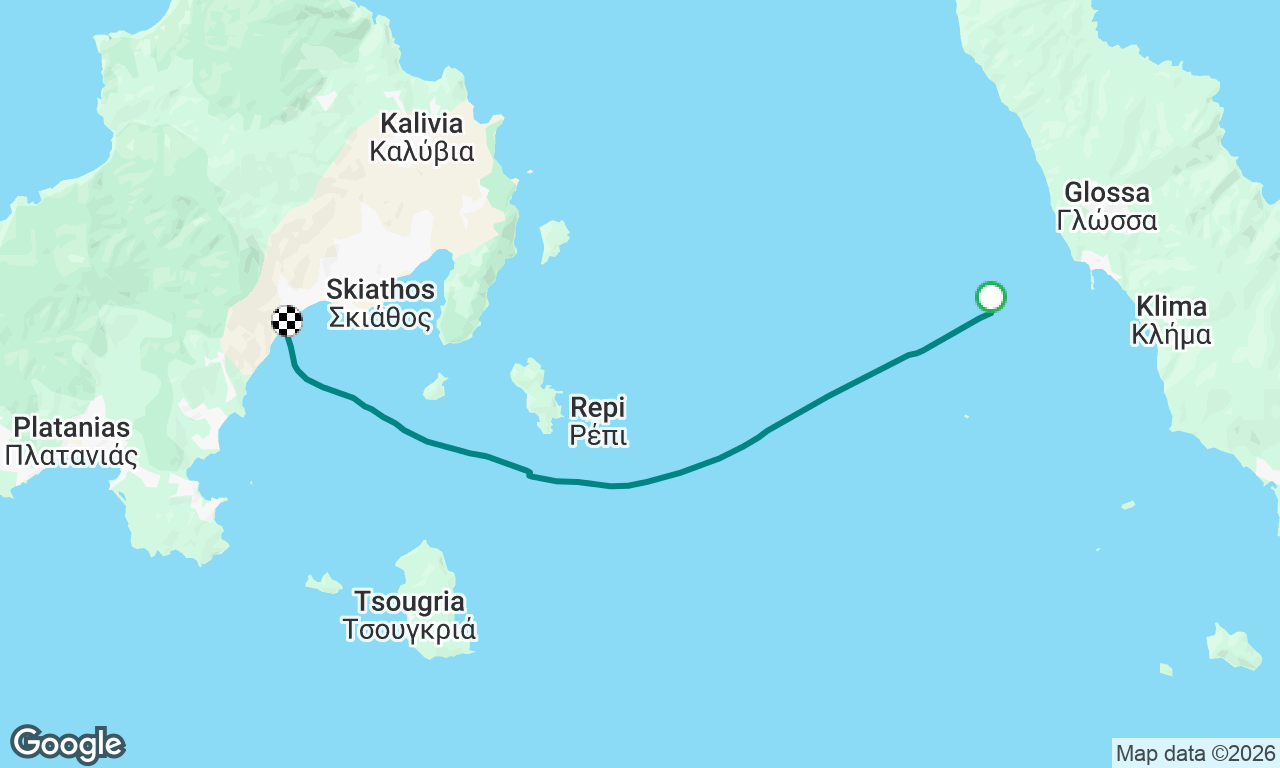 Loutraki to Skiathos bay 