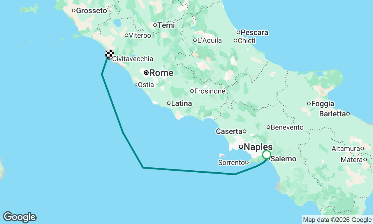Salerno - Civitavecchia ( Rome ) 