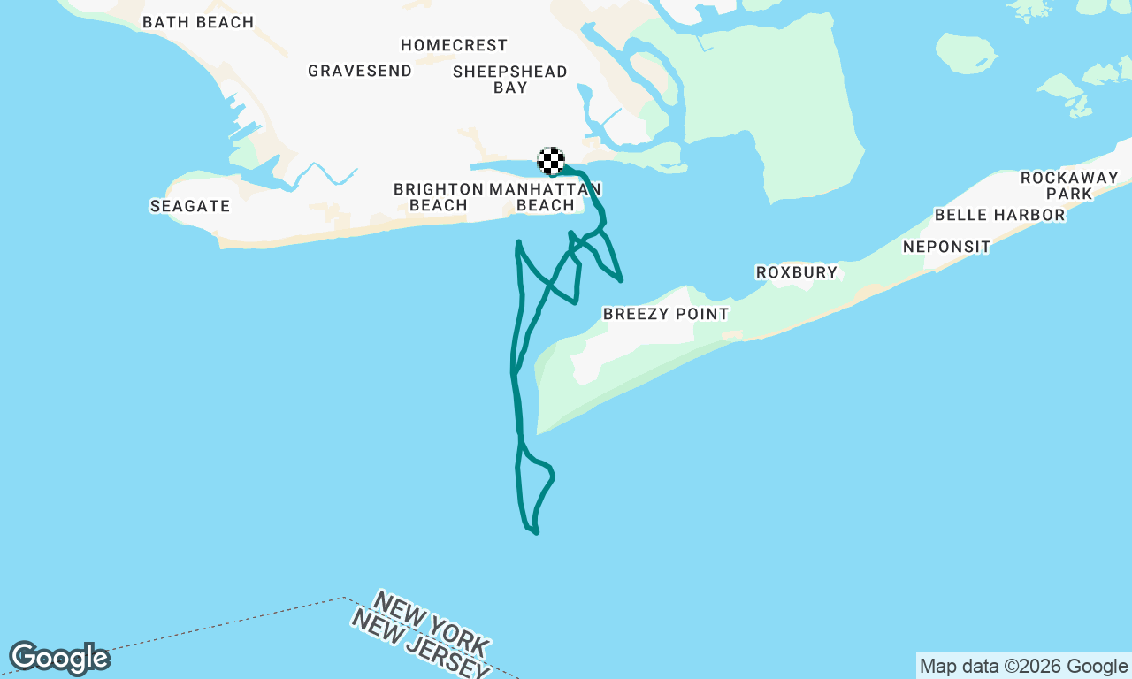 Family sail past the point
