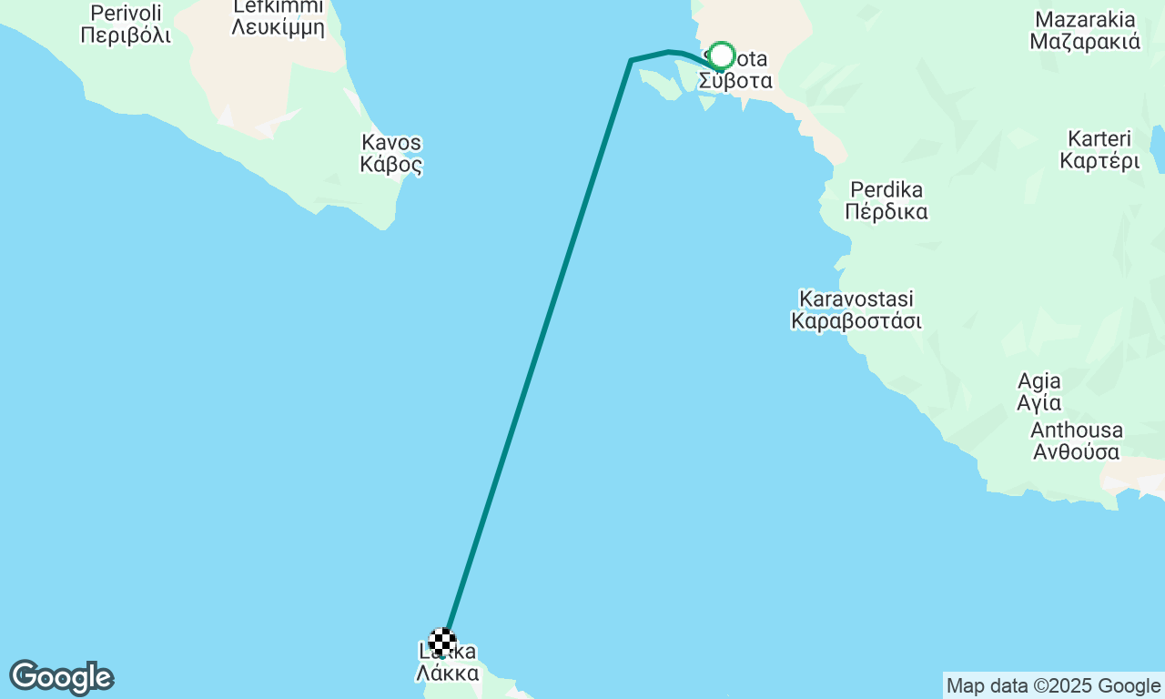 Sybota to Lakka