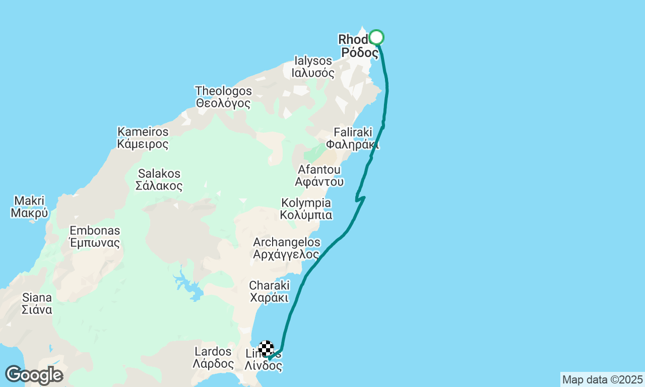 Rhodes New Marina to Lindos