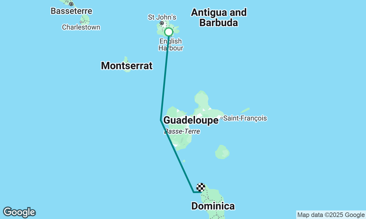 Antigua to Dominica 