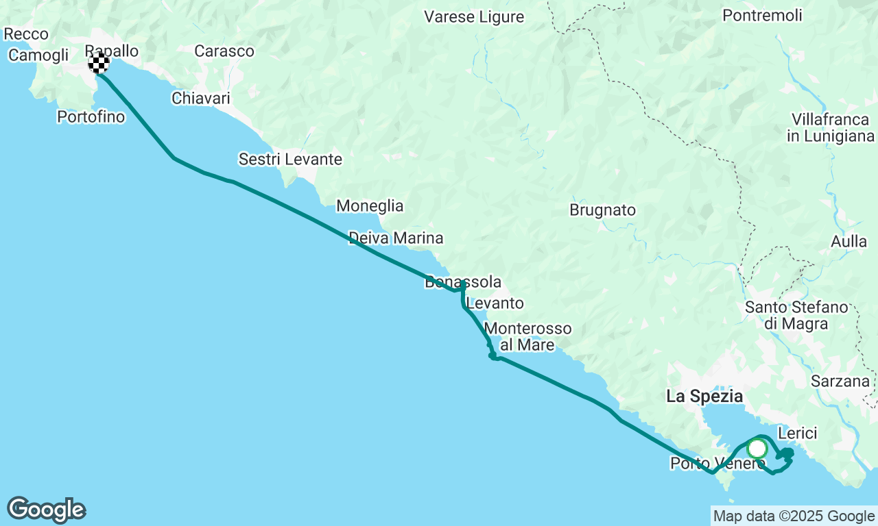 Porto Venere to Santa Margarita via Bonosola