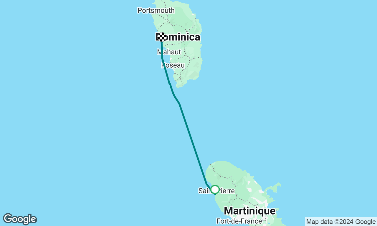 Martinique to Mero, Dominica