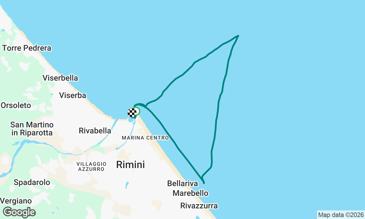 Veleggiata davanti a Rimini con bagnetto