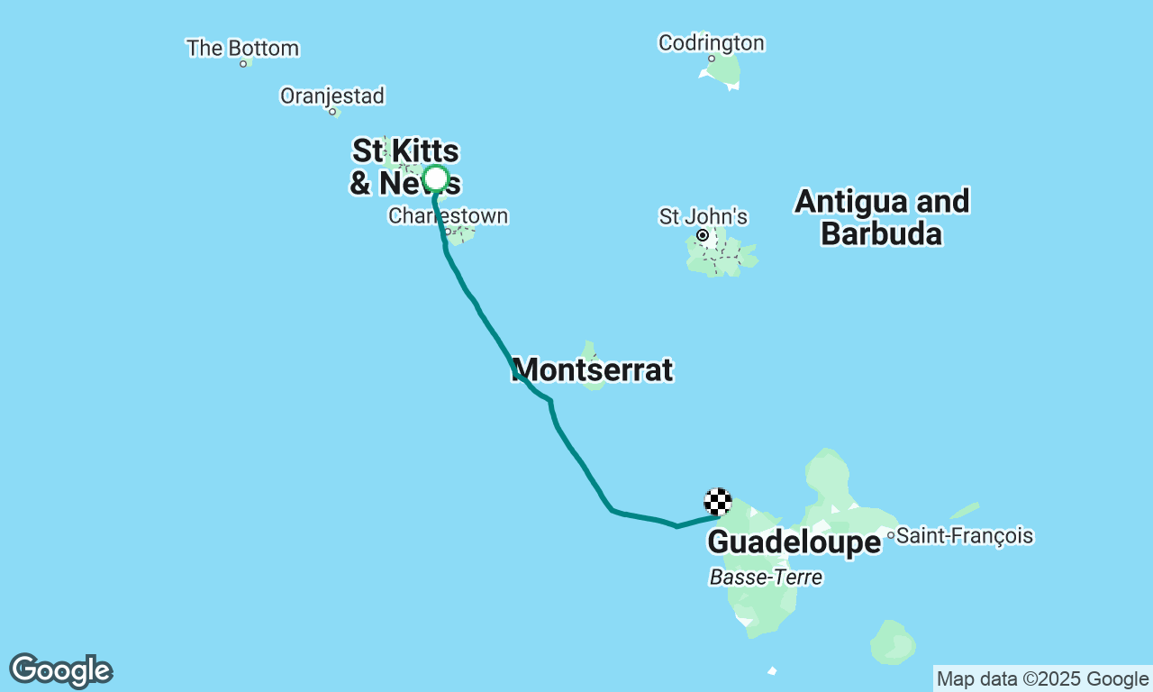 St Kitts to Guadeloup 