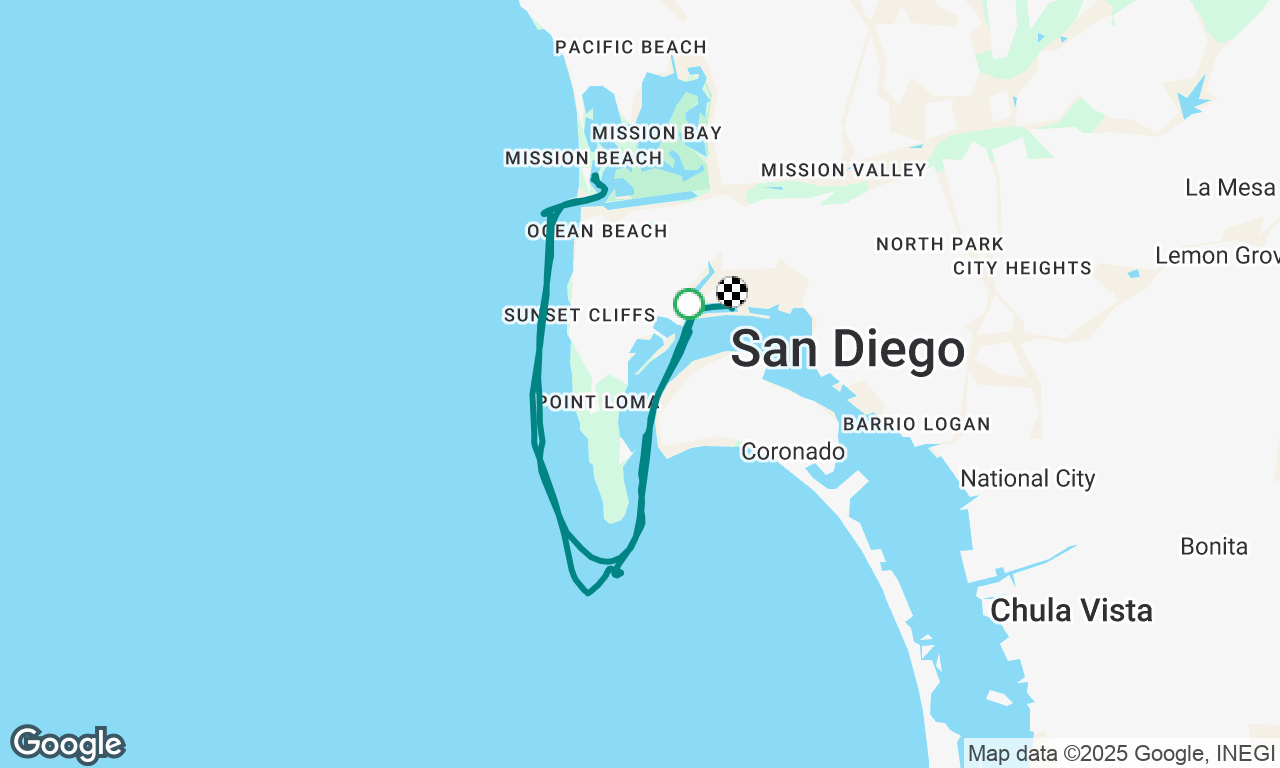 Mission Bay and dive boat 