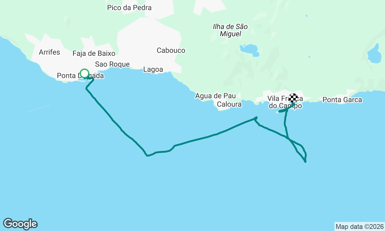 Ponta Delgada to Vila Franco do Campo
