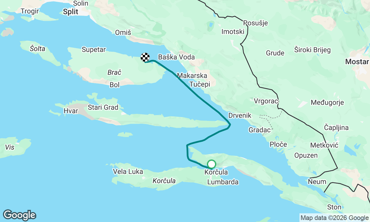 Korcula to Brac