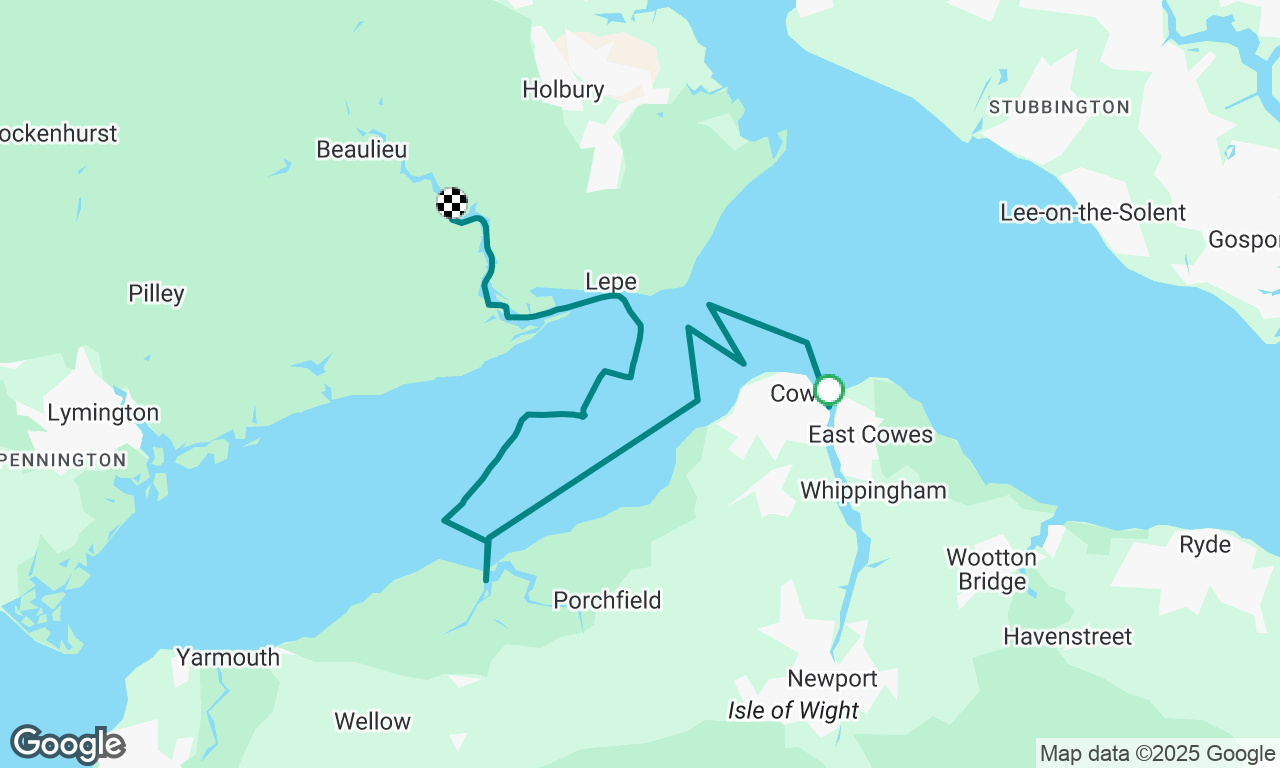 Cowes to Bucklers Hard via Newtown 