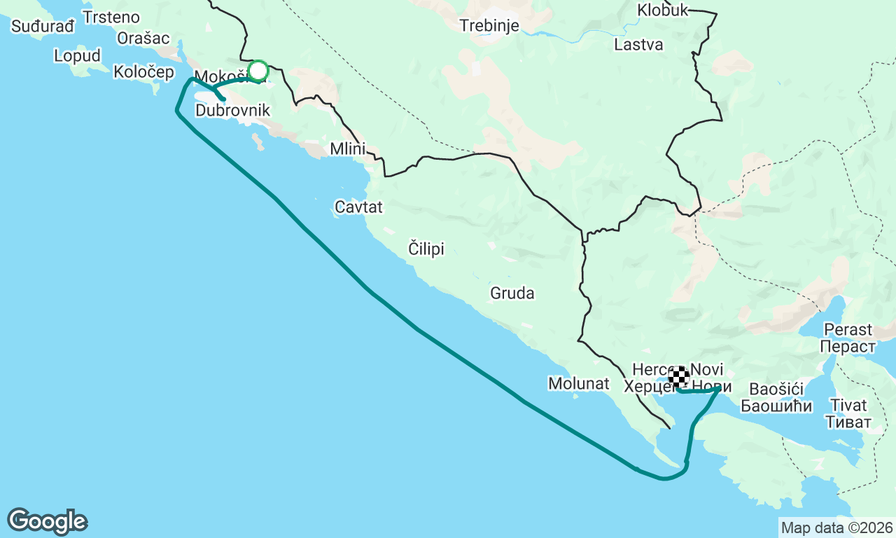 Croatia to Montenegro 