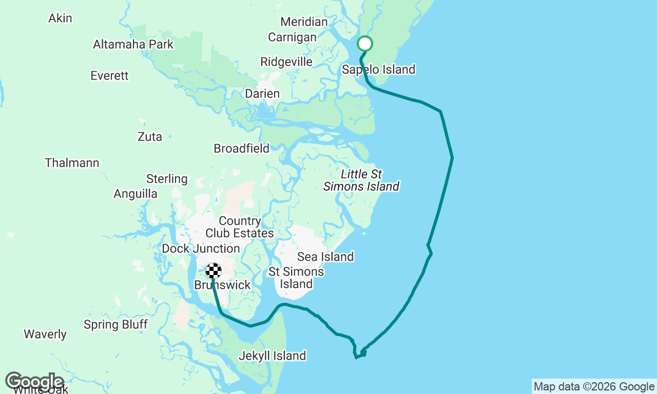 "back home" from solo  night out at Sapelo Island