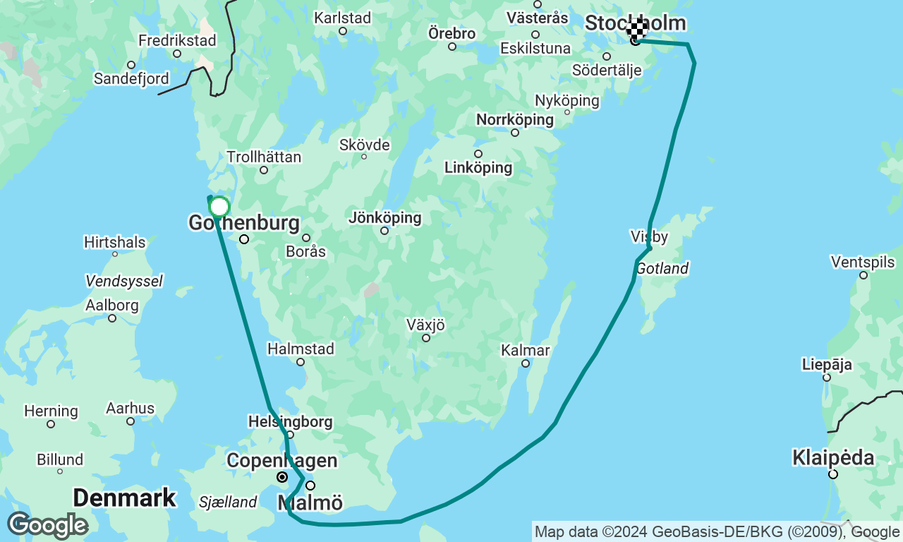 Marstrand-Mariehamn-Stockholm