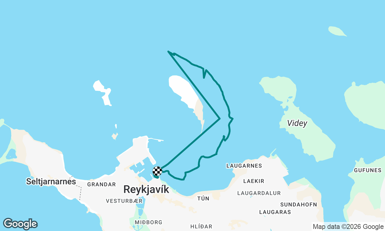 Mánudags - tracking datt út á leiðinni til baka