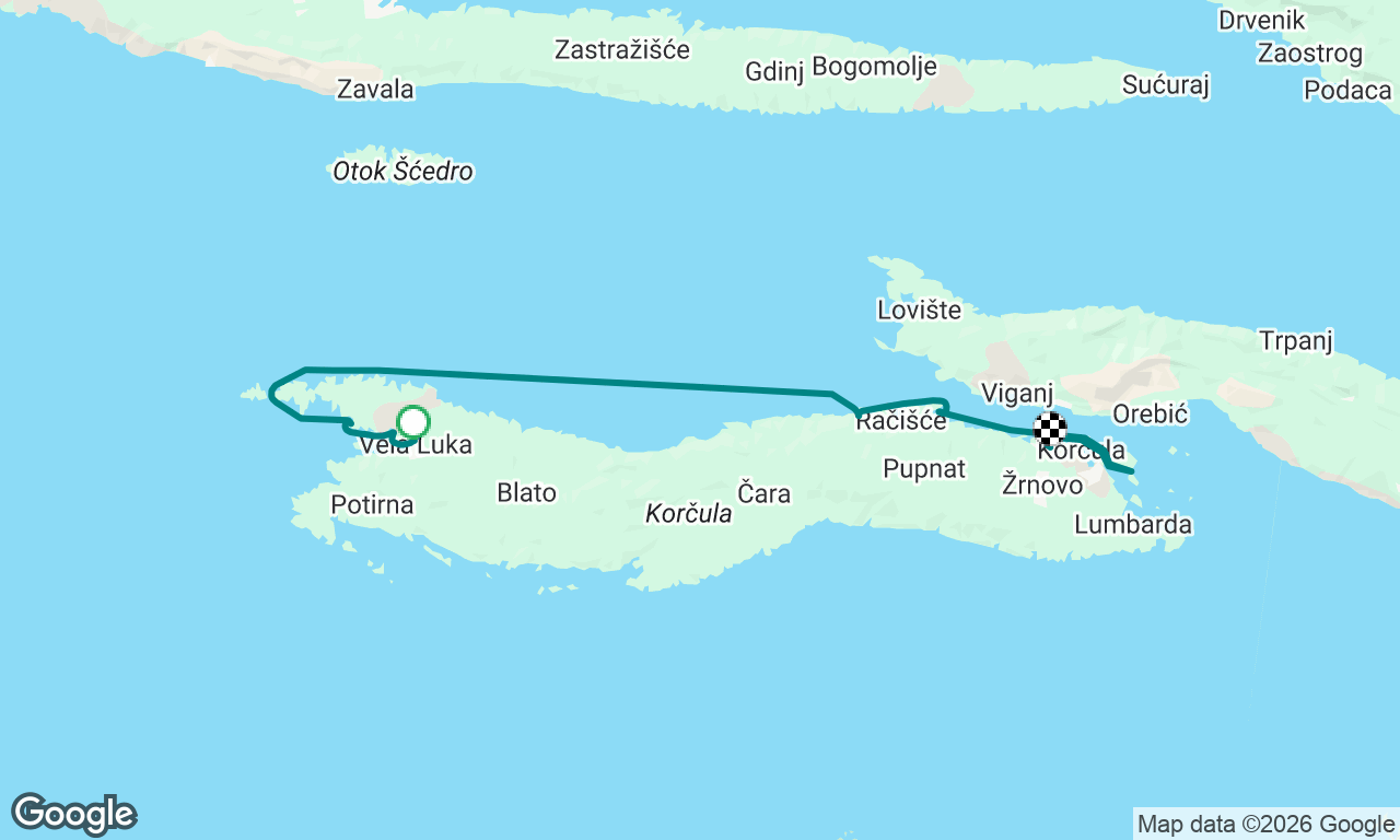 Vela Luka - Korčula (Course CC)