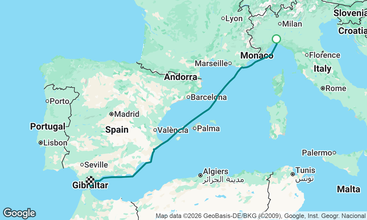 Vantanera : Genoa - Gibraltar
